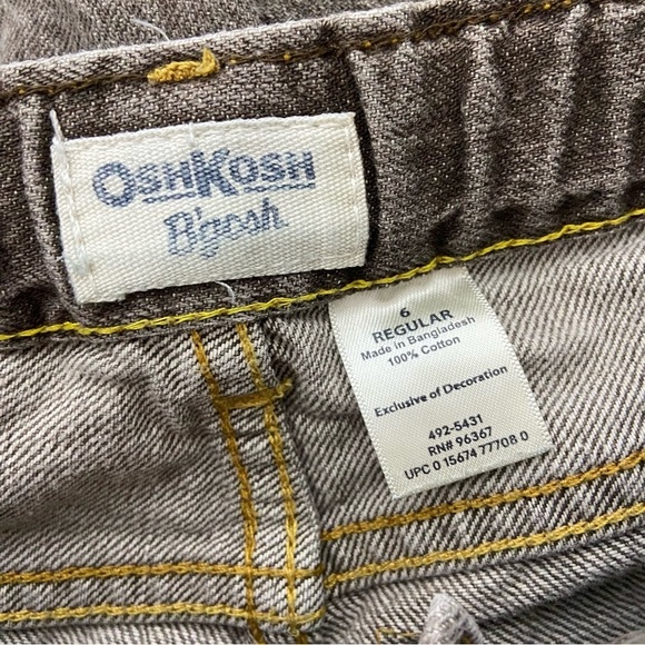 OshKosh B'gosh Brown Denim Jeans Boys Size 6 Regular Pants - Picture 3 of 3